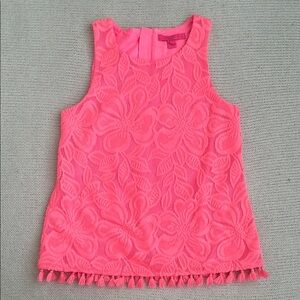Lilly Pulitzer Maybelle Coral Wildflower Lace Size XS